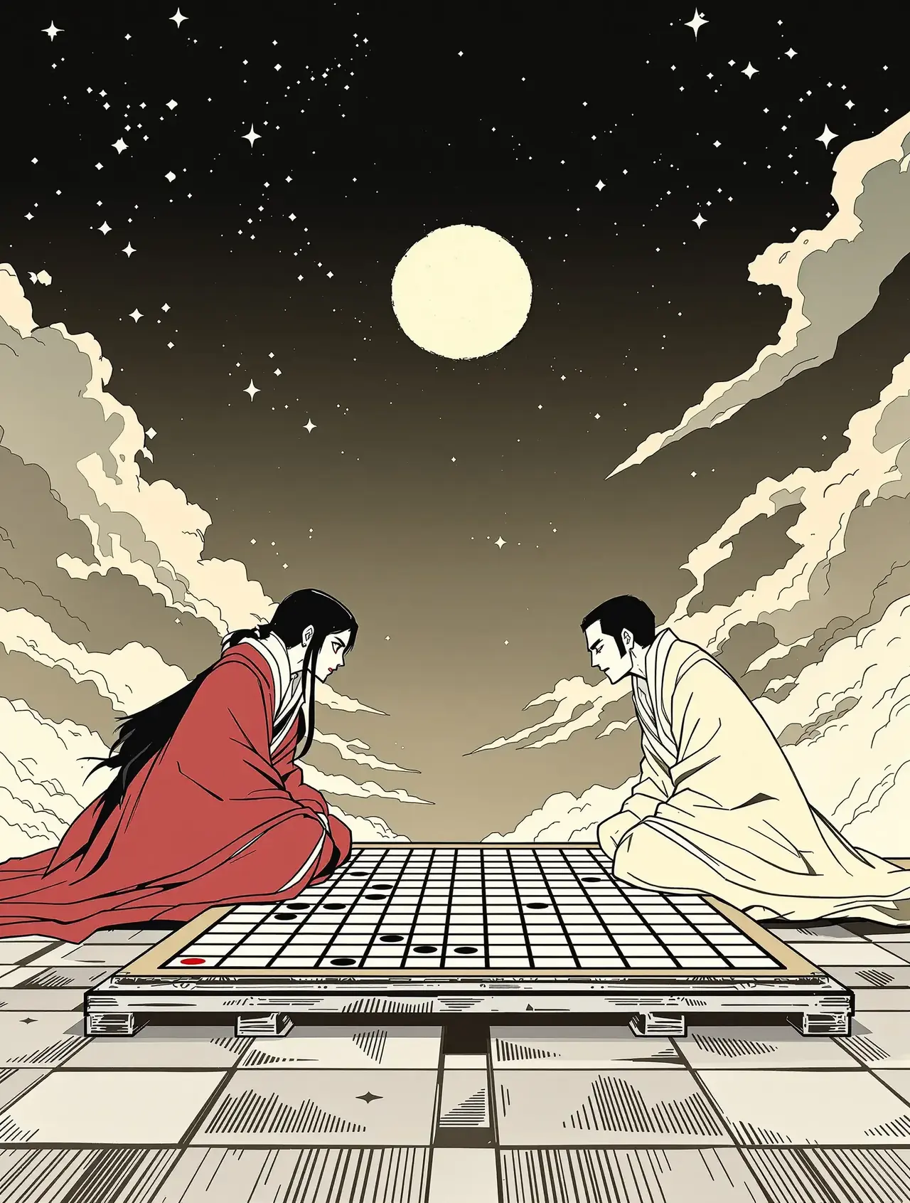 月下棋局 - 3d漫画连载作品封面